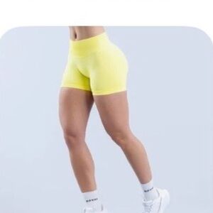 Women's Yellow Athletic Shorts DFYNE